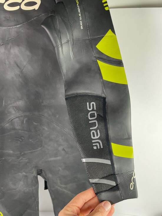 Orca Sonar Triathlon Wetsuit Full Sleeve Yamamoto Neoprene Black/Neon Size 11 - Picture 8 of 16